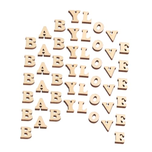 IMIKEYA 200 Stück Handgefertigte Buchstaben Holzspäne Individuelle Mini Buchstaben Kleine Buchstaben Kleine Alphabet Transfers Zum Aufreiben Für Holzbuchstaben Fliesen Holz Alphabet von IMIKEYA