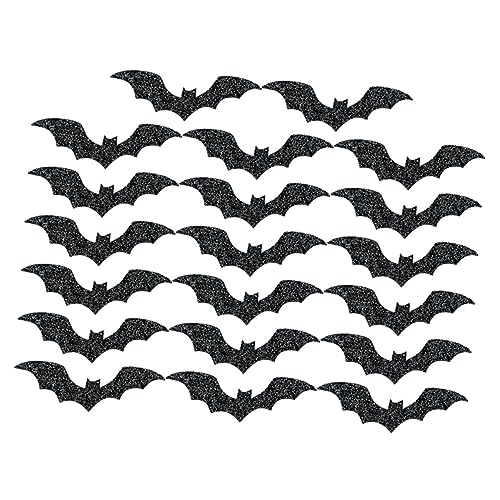 IMIKEYA 20Stücke Halloween Glitter Fledermaus Dekoration Tischdeko Für Halloween Partys Gruselige Für Tischläufer Und Geisterhaus Dekorationen Langlebig Und Sicher von IMIKEYA