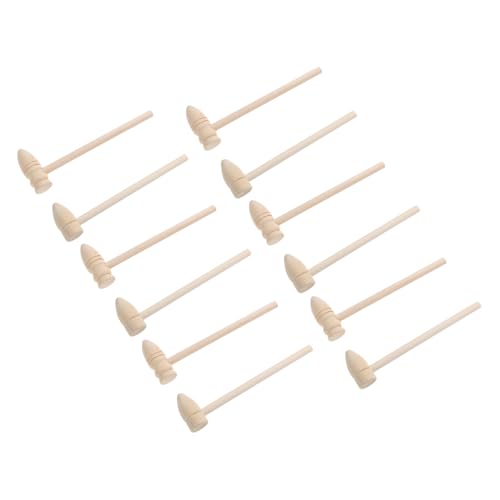 IMIKEYA 20Stücke Holzhammer Lustige Holzspielzeuge für Ergonomische Klopfhämmer für Lernspielzeug zum Hämmern von Bambusnägeln und Kuchen Interaktives von IMIKEYA