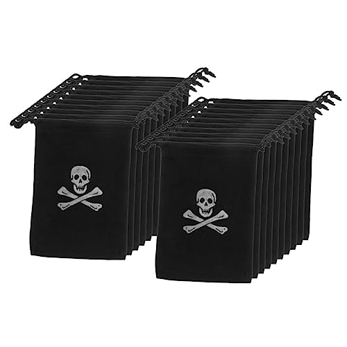 IMIKEYA 20Stücke Piraten Goldmünzen Beutel Halloween Geschenktüten Für Kindergeburtstag Und Partys Dekorative Kordelzugtaschen Einzigartigem Design Für Süßigkeiten von IMIKEYA