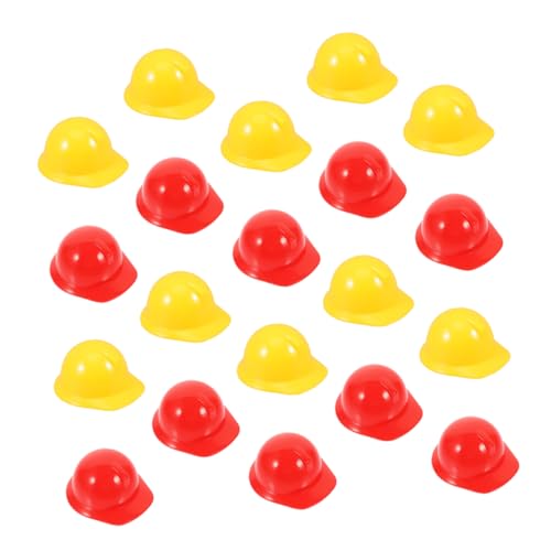IMIKEYA 20stücke Mini Sicherheitshelme Für Junge Mädchen Teiliges Rot Und Gelb Party-dekoration Und Spielzeug Für Puppen Kreative Bastelprojekte Und Rollenspiele von IMIKEYA