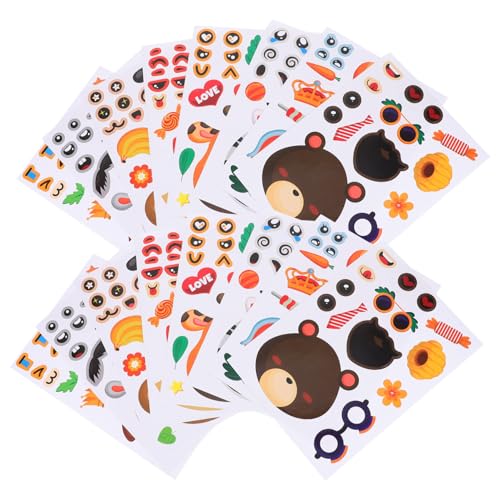 IMIKEYA Blatt Tierische Puzzle-Aufkleber Belohnungsaufkleber Selbstklebende Ermutigende Aufkleber Beruhigende Aufkleber Für Geschenkaufkleber Aufkleber PVC von IMIKEYA