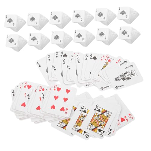 IMIKEYA 24 Sätze Mini-Spielkarten Mini-kartenspiel Partyartikel Für Erwachsene Leere Spielkarten Bulk-Spielkarten Miniaturspiele Kartenaufkleber Blindenschrift Beschichtetes Papier von IMIKEYA