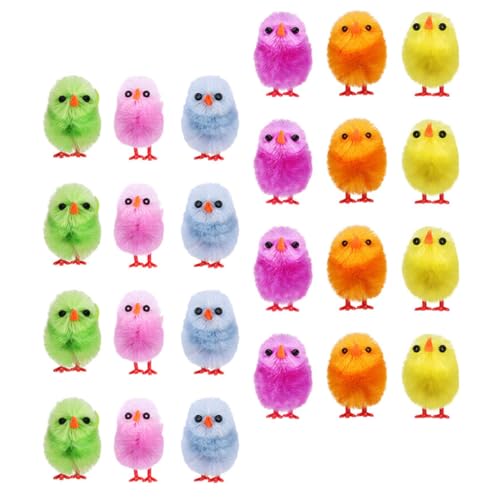 IMIKEYA 24 Stück Deko- für Küken easter chicks osterbastelei geschenkideen ostern Mini-Fuzzy-Küken winzige Hühner spielzeuge Küken Dekoration Hühnchenspielzeug Samt von IMIKEYA