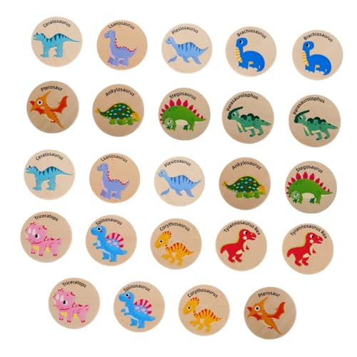 IMIKEYA 24 Stück Dinosaurier- Kinderpuzzle kinderspielzeug Gedächtnistraining Pädagogisches Holzspielzeug für Dinosaurier-Spiele Memory-Spiel aus Holz IMIKEYA 24 Stück Dinosaurier- Kinderpuzzle kinderspielzeug Gedächtnistraining Pädagogisches Holzspielzeug für Dinosaurier-Spiele Memory-Spiel aus Holz von IMIKEYA