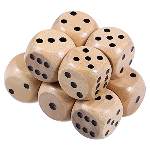 IMIKEYA 24 Stück Holzwürfel familienspiele Family Games Tischspiele настольные игры Party Games praktisches -Requisit Spiel Handmalerei-Spielwürfel für zu Hause von IMIKEYA