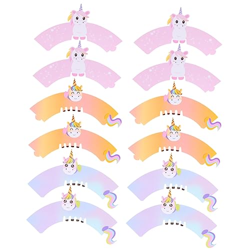 IMIKEYA 24 Stück Kuchen Grenze tortendeko einschulung Cupcake -Tassen Kuchenverpackungsdekor Halter für Muffinförmchen Kuchenbecherhalter kuchenverpackung Cupcake -Verpackungen von IMIKEYA