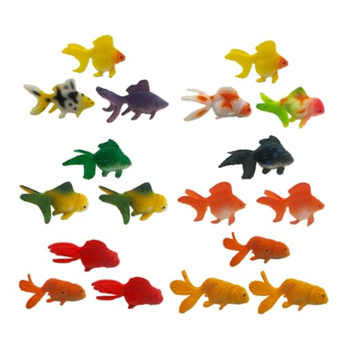 IMIKEYA 24 Stück PVC Goldfischmodell Deko Puppenhaus Künstliche Aquarienfische Erkennungsmodell -Requisite Miniaturfisch Künstliches Fischmodell Fisch-Modell von IMIKEYA