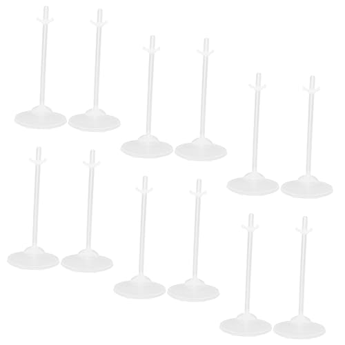 IMIKEYA 24 Stück Puppe stehender Clip Puppe unterstützt Puppen für Mädchen Ständer für Puppen Figure Stand puppenzubehör Figurenhalter Steht Puppenhalter-Organizer Plastik Transparent von IMIKEYA