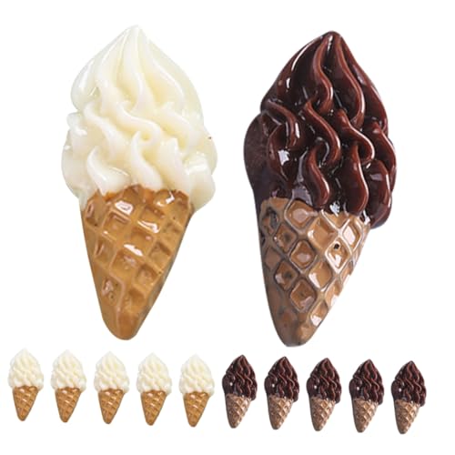 IMIKEYA 24 Stück Simulationseis Eisdekorationen Eiscreme Kindereis Mini Lebensmittel Modelle Kinderspielzeug Simuliertes Miniatur Eisdiele Requisite Harz von IMIKEYA