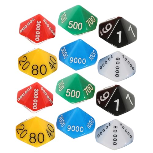 IMIKEYA 24 Stück Wertwürfel platzieren Platzwertwürfel Zahlenspiel d10 Würfel 10-seitiger Würfel Spiel Würfel Zahlenwürfel lustiges Würfelspielzeug Würfel-Stütze Spielzubehör Plastik von IMIKEYA