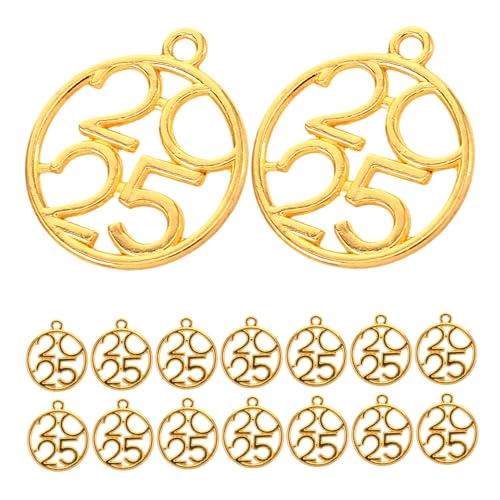 IMIKEYA 25 Stück 2025 Neujahrszauber 2025 Charms Zum Basteln Grad Charme Schmuck Quaste Fotocharme Mit Abschlussquaste Metallschmuck Zum Basteln Goldene Zahlenanhänger Golden Legierung IMIKEYA 25 Stück 2025 Neujahrszauber 2025 Charms Zum Basteln Grad Charme Schmuck Quaste Fotocharme Mit Abschlussquaste Metallschmuck Zum Basteln Goldene Zahlenanhänger Golden Legierung von IMIKEYA