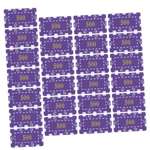 IMIKEYA 25 Stück Bingo-zubehör Zählscheibenmarkierungen Spielchips Zählen Lernen Bingo -Marker Chips-stütze Währungsspielzeug Mahjong-währungschips Kunststoff-chip-stütze Spielmünzen Abs von IMIKEYA