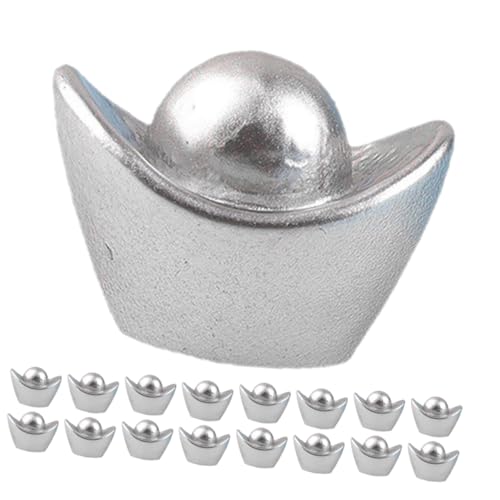 IMIKEYA 25 Stück Simulationsmini -Goldbart Kleine Ornamente Mini-Barren Min. Barrenstatue Mini-Kunststoffbarren kleine Hausverzierung Barren-Modell Plastik Silver IMIKEYA 25 Stück Simulationsmini -Goldbart Kleine Ornamente Mini-Barren Min. Barrenstatue Mini-Kunststoffbarren kleine Hausverzierung Barren-Modell Plastik Silver von IMIKEYA