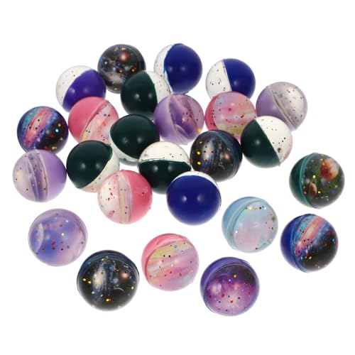 IMIKEYA 25 Stück Sternhüpfball federnd Platz bunt planetarisch Party für spielzeuge für stringy balls draußen Automatenkugel Hüpfbälle Masse Gummi von IMIKEYA