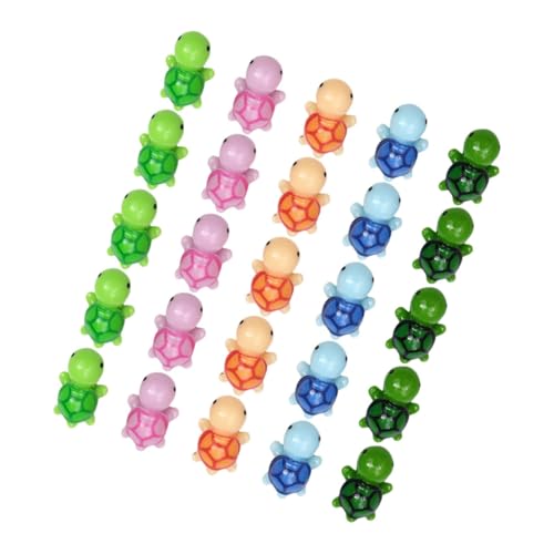 IMIKEYA 25 Stück kleine Schildkrötenpuppe Mini-Schildkröten Figur winzig Süße Schildkröten Deko Schildkröten Bastelmaterial Kleine Tier Deko Schildkröte mini Harzschildkröten von IMIKEYA