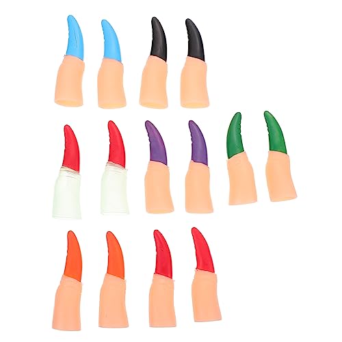 IMIKEYA 28 Stück Falsche Hexennägel Rosa Hexennägel Künstliche Nagelkunst Spitze Streich Hexenfinger Cosplay Nagelkunst Zubehör Halloween Faltnägel Halloween Fingerabdeckungen von IMIKEYA