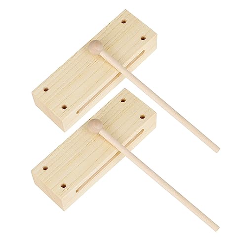 IMIKEYA 2Sätze Teiliges Holz Rhythmus Musikinstrument Percussion Zubehör aus Buchenholz mit Schlägel für Rhythmusklassen und Musikalische Früherziehung IMIKEYA 2Sätze Teiliges Holz Rhythmus Musikinstrument Percussion Zubehör aus Buchenholz mit Schlägel für Rhythmusklassen und Musikalische Früherziehung von IMIKEYA