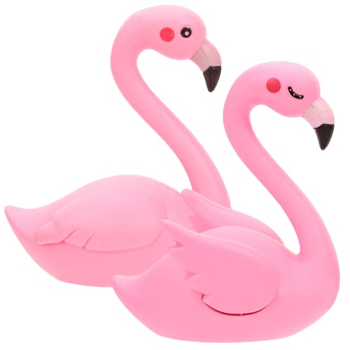 IMIKEYA 2Stücke Flamingo Figuren Kunstvolle Garten Dekoration Cupcake Topper Für Hochzeiten Geburtstagsfeiern Und Desserts Deko Für Party Süßigkeitenbuffet von IMIKEYA
