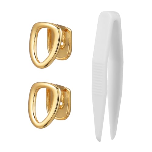 IMIKEYA 2Stücke Goldene Zähne Grills Dekorative Zähnegrill Für Hip Hop Metallzähnegrill Zubehör Für Partys Und Rapper Hip Pop Accessoires von IMIKEYA