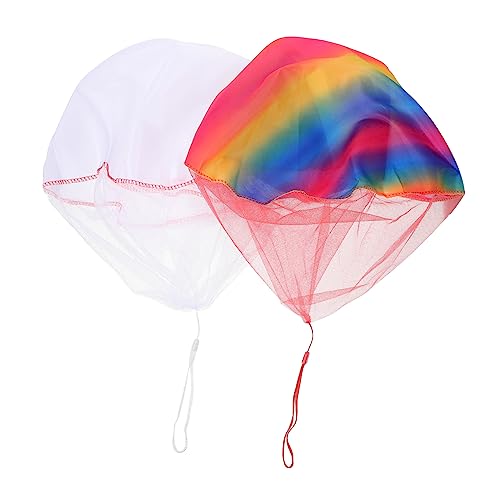 IMIKEYA 2Stücke Handwurf Fallschirm für Outdoor Aktivitäten Fallschirm Spielzeuge mit Weißem und Rainbow Aufhänger für Kreative Spiele und Familienunterhaltung IMIKEYA 2Stücke Handwurf Fallschirm für Outdoor Aktivitäten Fallschirm Spielzeuge mit Weißem und Rainbow Aufhänger für Kreative Spiele und Familienunterhaltung von IMIKEYA