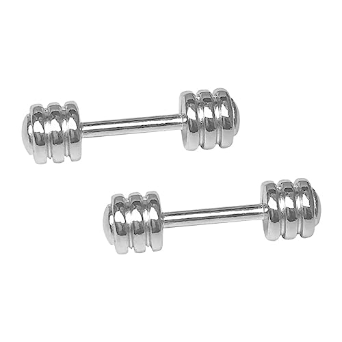 IMIKEYA 2Stücke Hanteln Dekoration Metall Mini Dumbbells Für Puppenhaus Und DIY Fitnessraum Zubehör Für Kreative Mini Szenen Und Spielzeuggestaltung von IMIKEYA