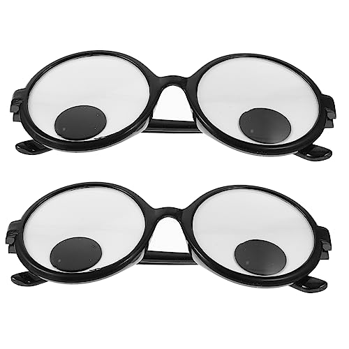 IMIKEYA 2Stücke Lustige Kostümbrille mit Beweglichen Augen für Erwachsene Spaßbrillen für Partys Fotokabinen und Kreative Anlässe für Festivals und Verkleidungen von IMIKEYA