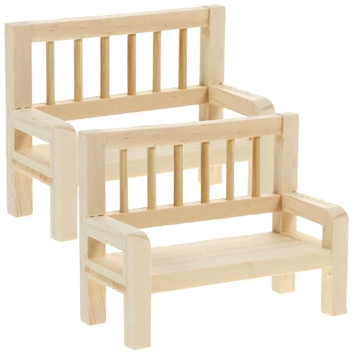 IMIKEYA 2Stücke Mini Holzbank Modell Möbel für Puppenhaus Wohnaccessoire und Kreativität und Fantasie Kinderzimmern IMIKEYA 2Stücke Mini Holzbank Modell Möbel für Puppenhaus Wohnaccessoire und Kreativität und Fantasie Kinderzimmern von IMIKEYA