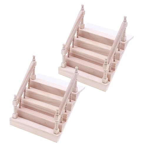 IMIKEYA 2Stücke Mini Holztreppe für Puppenhäuser Treppe aus Massivem Holz zur Dekoration von Wohnzimmer Esszimmer und Mehr DIY Spielhaus Zubehör IMIKEYA 2Stücke Mini Holztreppe für Puppenhäuser Treppe aus Massivem Holz zur Dekoration von Wohnzimmer Esszimmer und Mehr DIY Spielhaus Zubehör von IMIKEYA