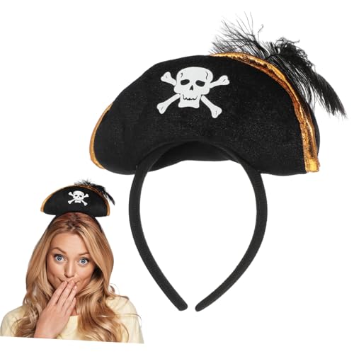 IMIKEYA 2er Set Piratenhut Und Haarreif Für Damen – Klassisches Piratenzubehör Für Kostümpartys Und Karneval – Hochwertiger Stoff - Ideal Für Ein Einzigartiges Piraten-Outfit IMIKEYA 2er Set Piratenhut Und Haarreif Für Damen – Klassisches Piratenzubehör Für Kostümpartys Und Karneval – Hochwertiger Stoff - Ideal Für Ein Einzigartiges Piraten-Outfit von IMIKEYA