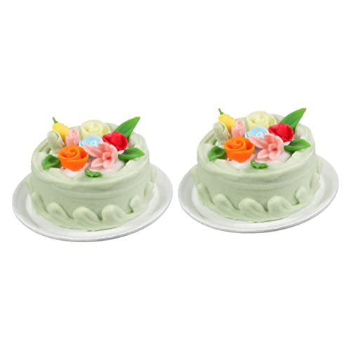 IMIKEYA Cupcakes 2st Mini-Cupcakes Spielzeug Hochzeitsdeko Gefälschter Kuchen Vorgeben Harz Dekorative Kuchenrequisiten von IMIKEYA