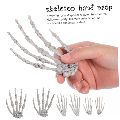 IMIKEYA 3 Paare Halloween Skelett Hand Deko Halloween Party Gruselige Requisiten für Spukhaus Dekoartikel Outdoor Langlebige Realistische Knochenornamente für Schaurige Festgestaltung von IMIKEYA