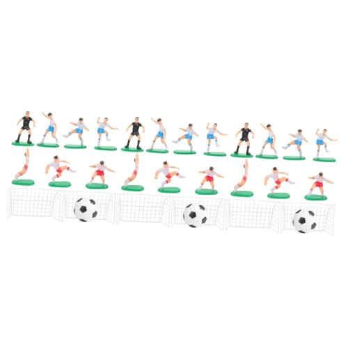 IMIKEYA 3 Sätze Fußball Geburtstagskuchen Dekoration Fußballfeld Tortenaufleger für Fußballpartys Fußball Figuren und Torrahmen Tischdekoration für Kleine Fans von IMIKEYA