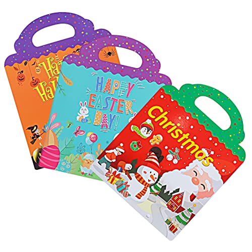 IMIKEYA 3 Sätze Stickerbuch für Halloween stickerbuch für kindergeschenk Aufkleber Stickerbuch Weihnachtsszenen-Stickerbuch Stickerbuch zur Kindererziehung von IMIKEYA