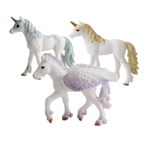 IMIKEYA 3 Stück Einhornmodellspielzeug für Mädchen Mini -Unicorns -Zahlen Einhornstatue Tierfiguren Kinderspielzeug Einhorn-Figur Tierspielzeug - Einhörner Plastik von IMIKEYA