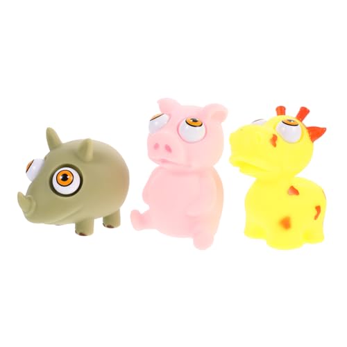 IMIKEYA 3 Stück Entpacken Und Kneifen Stressabbauendes Dekompressionsstressspielzeug Entlüftungsspielzeug Für Erwachsene Kinderspielzeug Cartoon- PVC-Material von IMIKEYA
