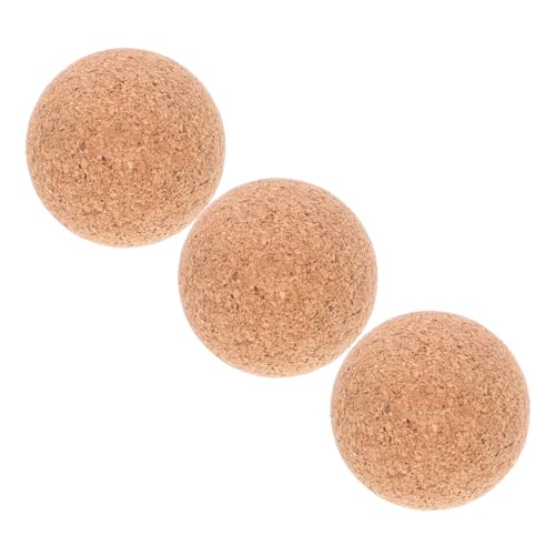 IMIKEYA 3 Stück Fußballkorken Ball auf den Tisch Tischfußballbälle für den Haushalt Tischfußballbälle aus Holz Zubehör für Tischkicker austauschbare Holzkugeln hölzern von IMIKEYA