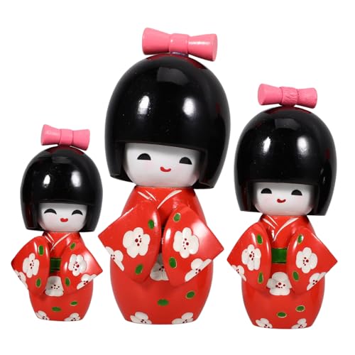 IMIKEYA 3 Stück Japanische Kimono-Puppe, Niedliche Puppe, Traditionelle Asiatische Puppe, Sushi-Shop-Dekoration von IMIKEYA