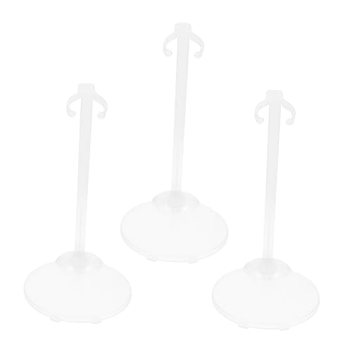 IMIKEYA 3 Stück Kleiderbügelmodell Puppenständer Puppenhalterung Stützständer für Puppen Puppenanzeigestand Puppenfigurenständer Puppenanzeigehalter Transparent von IMIKEYA