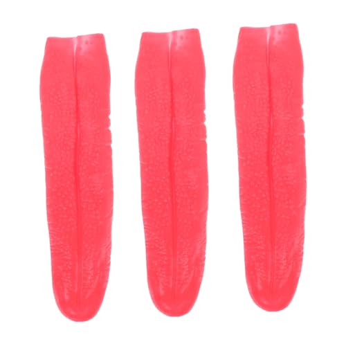 IMIKEYA 3 Stück Künstliche Rote Lange Zunge Kostüme Masken Halloween Requisiten Gefälschte Schreckliche Dehnbare Zunge Aufblasbares Kostüm Halloween Umhang Halloween Kostüm Realistische von IMIKEYA