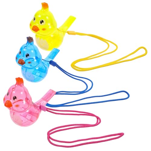 IMIKEYA 3 Stück Pfeifenspielzeug Cartoon Pfeife Requisiten Vogelrufer Wasserparty Kindergeschenke Musikinstrument Pfeifen Kleines Musikinstrument Musikpfeifen Farbige Pfeife Kunststoff von IMIKEYA