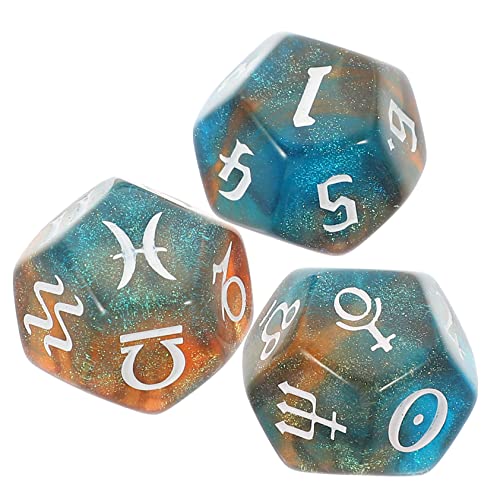 IMIKEYA 3 Stück Polyhedral Seitige Tarot für Brettspiele und Divinatorische Zwecke Kreative Akryl Dice mit Einzigartigen Mustern und Symbolen IMIKEYA 3 Stück Polyhedral Seitige Tarot für Brettspiele und Divinatorische Zwecke Kreative Akryl Dice mit Einzigartigen Mustern und Symbolen von IMIKEYA