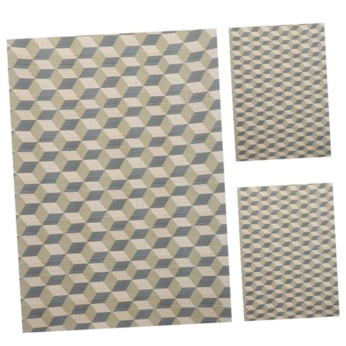 IMIKEYA 3 Stück Puppenhaus Mini Selbstklebende Bodenaufkleber Wohnkultur Mini Bodenbelag Miniatur Dielen Dekoration Bodenpapier Für Puppenhaus Selbstklebendes Papier Bunt von IMIKEYA