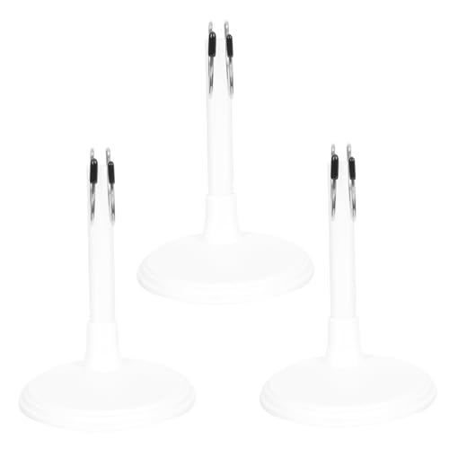 IMIKEYA 3 Stück Puppenständer Puppenhalter Zubehör für Puppenhäuser gemacht Steht für Mädchen Figure Stand doll Accessories Figurenhalterung Puppenregale Puppenzubehör Plastik Weiß von IMIKEYA