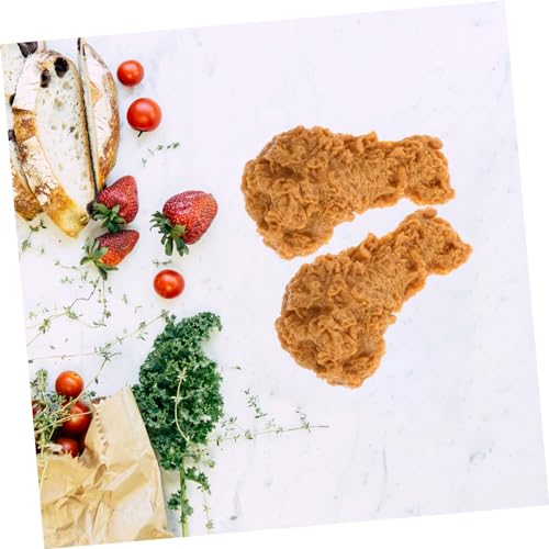 IMIKEYA 3 Stück Simulierte gebratene Hühnerbeinschmucke Musterhaus Simulation gebraten Beine Huhn gebraten gefälschtes Lebensmittelmodell simuliertes Essensdekor PVC von IMIKEYA