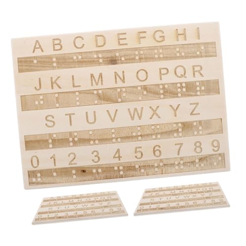 IMIKEYA 3 Stück Tafel mit Braille-Alphabet Gadgets für Blinde Blindenschriftbücher für Blinde Hersteller von Braille-Etiketten Braille-Alphabettafel aus Holz sehbehinderte Produkte hölzern IMIKEYA 3 Stück Tafel mit Braille-Alphabet Gadgets für Blinde Blindenschriftbücher für Blinde Hersteller von Braille-Etiketten Braille-Alphabettafel aus Holz sehbehinderte Produkte hölzern von IMIKEYA