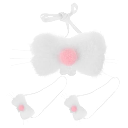 IMIKEYA 3 Stück Teiliges Plüsch Weiche Bunny Nase für Niedliche Kaninchen Kostüm Requisite Hautfreundlich für Osterfest Halloween und Weihnachts Cosplay von IMIKEYA