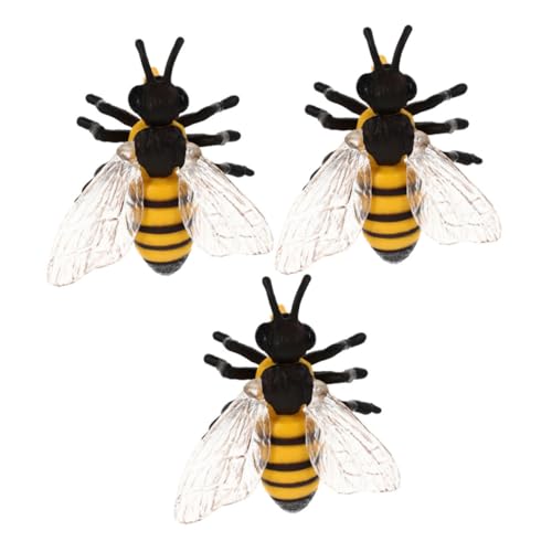 IMIKEYA 3 Stück Teiliges Realistische Bienenfiguren Pädagogisches Insektenspielzeug ohne Scharfe Kanten für Wissenschaftsprojekte und Kreative Lernaktivitäten von IMIKEYA