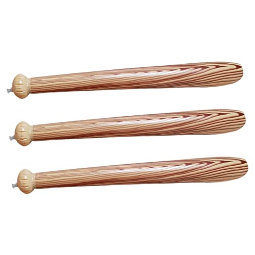 IMIKEYA 3 Stück aufblasbarer Baseballschläger Kinderspielzeug Kleinkindspielzeug drinnen aufblasbares Fledermausspielzeug aufblasbare Partyartikel PVC Brown von IMIKEYA