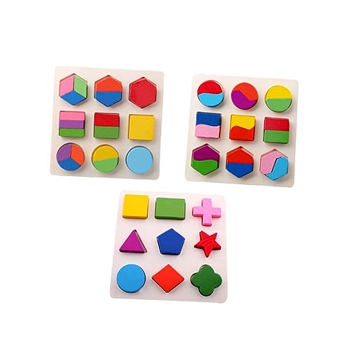 IMIKEYA 3 Stücke Geometrische Form Platte Geometrietafel Geometrie-Puzzle Hölzern IMIKEYA 3 Stücke Geometrische Form Platte Geometrietafel Geometrie-Puzzle Hölzern von IMIKEYA
